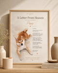 A Letter From Heaven — Personalized Pet Memorial Print